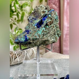 1668 Azurite and Malachite Crystal Cluster